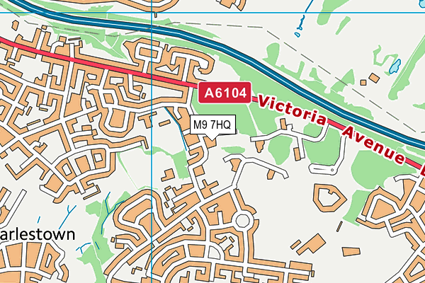 M9 7HQ map - OS VectorMap District (Ordnance Survey)