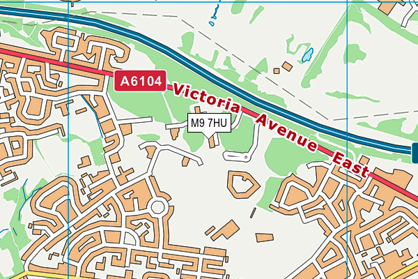 M9 7HU map - OS VectorMap District (Ordnance Survey)