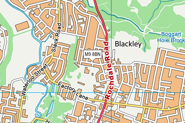 M9 8BN map - OS VectorMap District (Ordnance Survey)