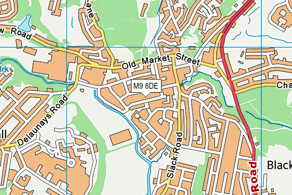M9 8DE map - OS VectorMap District (Ordnance Survey)
