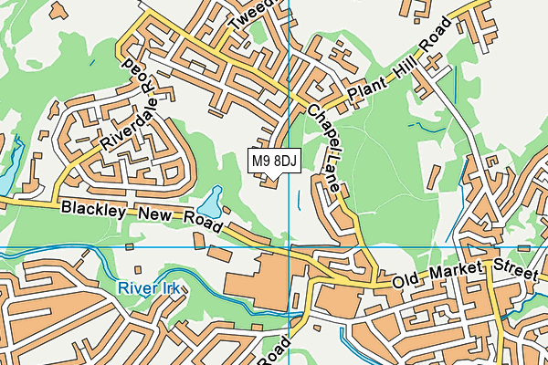 M9 8DJ map - OS VectorMap District (Ordnance Survey)