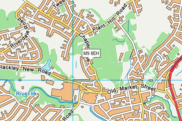 M9 8EH map - OS VectorMap District (Ordnance Survey)