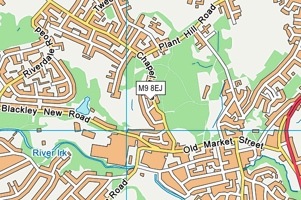 M9 8EJ map - OS VectorMap District (Ordnance Survey)
