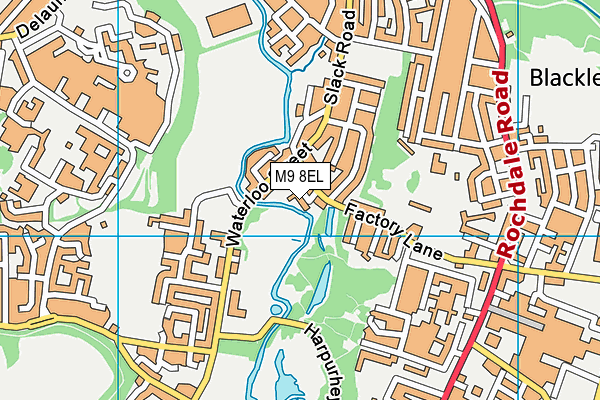 M9 8EL map - OS VectorMap District (Ordnance Survey)