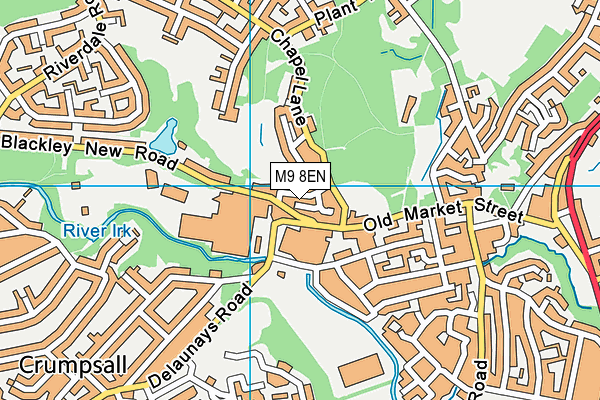 M9 8EN map - OS VectorMap District (Ordnance Survey)