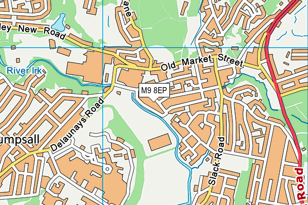 M9 8EP map - OS VectorMap District (Ordnance Survey)