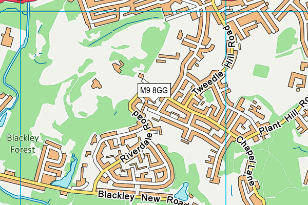 M9 8GG map - OS VectorMap District (Ordnance Survey)
