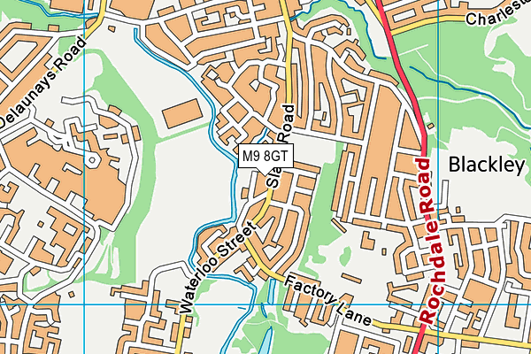 M9 8GT map - OS VectorMap District (Ordnance Survey)