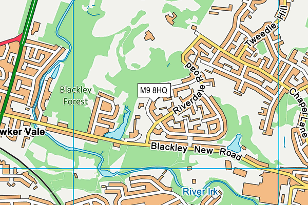M9 8HQ map - OS VectorMap District (Ordnance Survey)