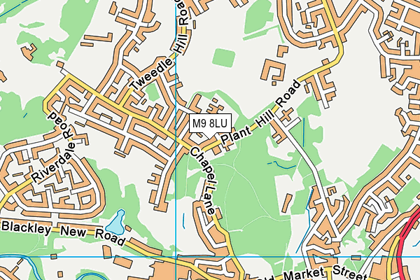 M9 8LU map - OS VectorMap District (Ordnance Survey)