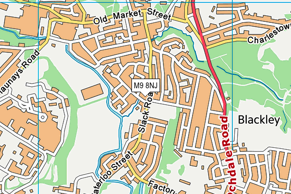 M9 8NJ map - OS VectorMap District (Ordnance Survey)