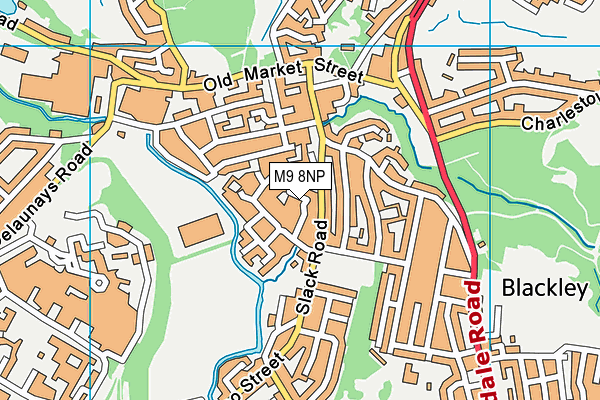 M9 8NP map - OS VectorMap District (Ordnance Survey)