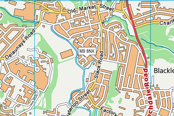 M9 8NX map - OS VectorMap District (Ordnance Survey)