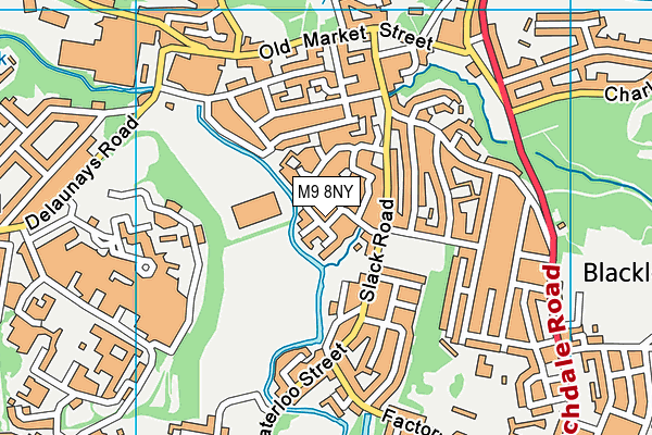 M9 8NY map - OS VectorMap District (Ordnance Survey)