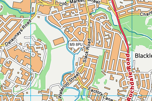 M9 8PU map - OS VectorMap District (Ordnance Survey)