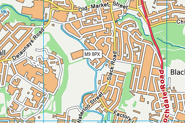 M9 8PX map - OS VectorMap District (Ordnance Survey)