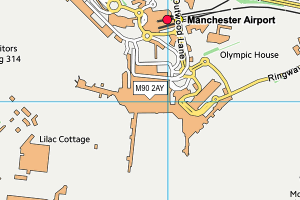 M90 2AY map - OS VectorMap District (Ordnance Survey)