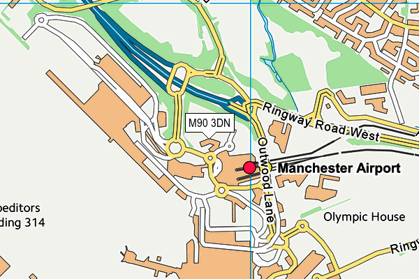 M90 3DN map - OS VectorMap District (Ordnance Survey)