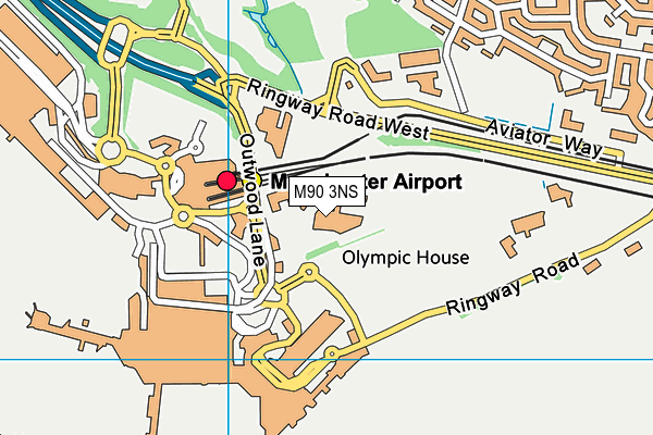 Crowne Plaza Manchester Airport map (M90 3NS) - OS VectorMap District (Ordnance Survey)