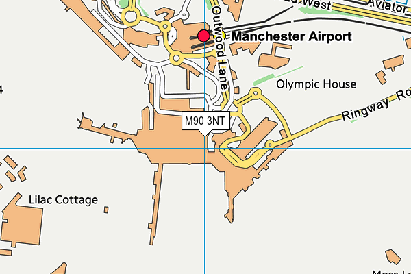 M90 3NT map - OS VectorMap District (Ordnance Survey)