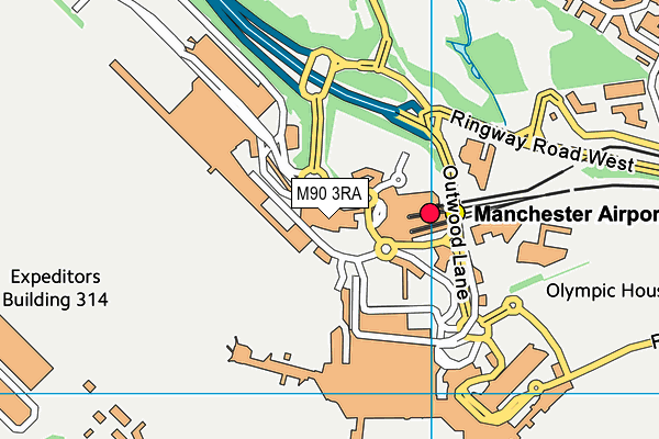 Pace Health Club (Manchester) map (M90 3RA) - OS VectorMap District (Ordnance Survey)