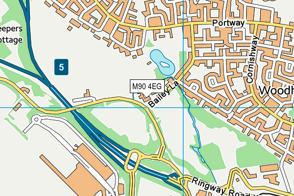 M90 4EG map - OS VectorMap District (Ordnance Survey)