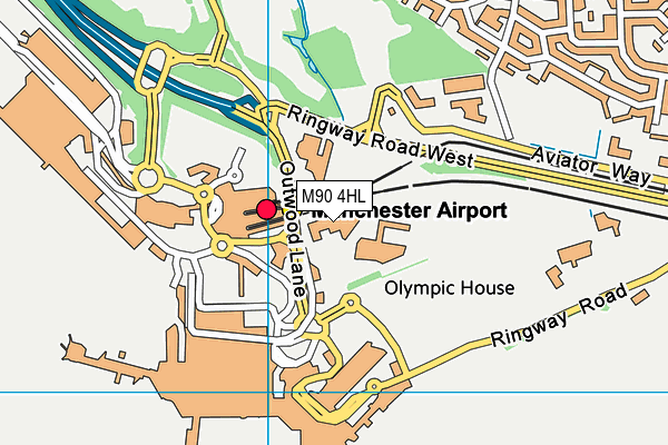 Clayton Hotel Manchester Airport map (M90 4HL) - OS VectorMap District (Ordnance Survey)