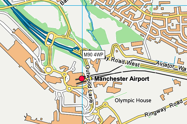 Livingwell Express Club (Manchester Airport) map (M90 4WP) - OS VectorMap District (Ordnance Survey)