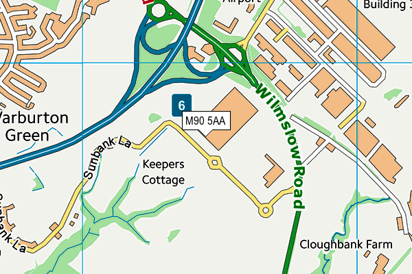 M90 5AA map - OS VectorMap District (Ordnance Survey)