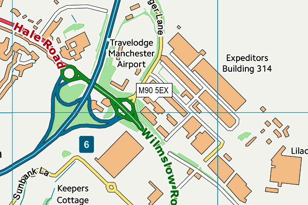 M90 5EX map - OS VectorMap District (Ordnance Survey)