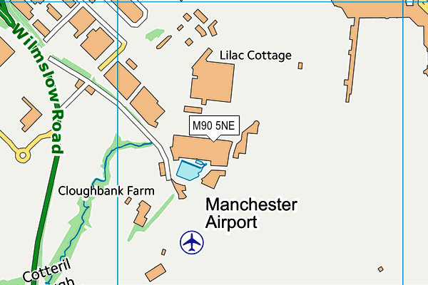 M90 5NE map - OS VectorMap District (Ordnance Survey)