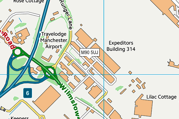 M90 5UJ map - OS VectorMap District (Ordnance Survey)