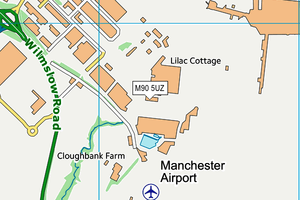 M90 5UZ map - OS VectorMap District (Ordnance Survey)