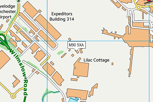 M90 5XA map - OS VectorMap District (Ordnance Survey)