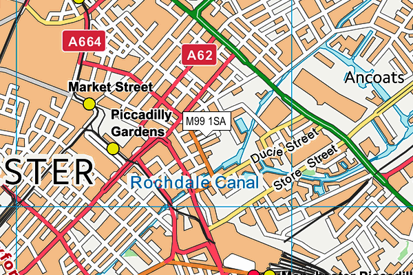 M99 1SA map - OS VectorMap District (Ordnance Survey)