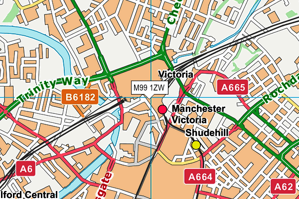 M99 1ZW map - OS VectorMap District (Ordnance Survey)