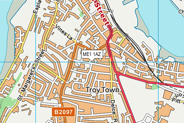 ME1 1AZ map - OS VectorMap District (Ordnance Survey)