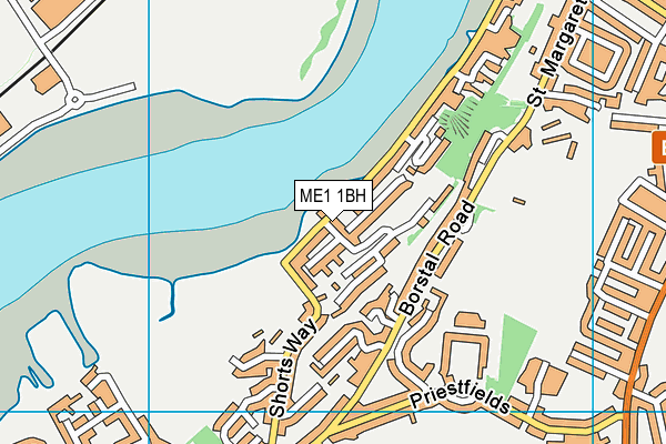 ME1 1BH map - OS VectorMap District (Ordnance Survey)