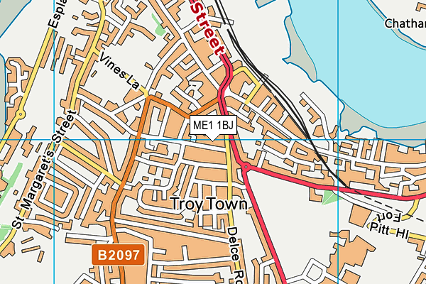 ME1 1BJ map - OS VectorMap District (Ordnance Survey)