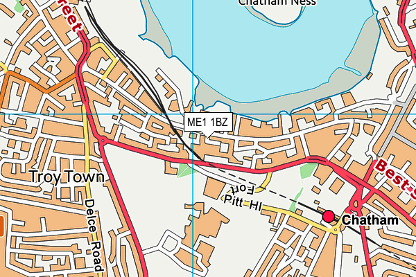 ME1 1BZ map - OS VectorMap District (Ordnance Survey)