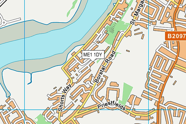 ME1 1DY map - OS VectorMap District (Ordnance Survey)
