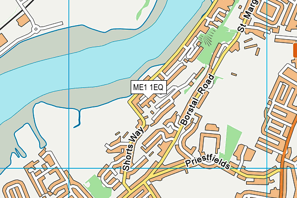 ME1 1EQ map - OS VectorMap District (Ordnance Survey)