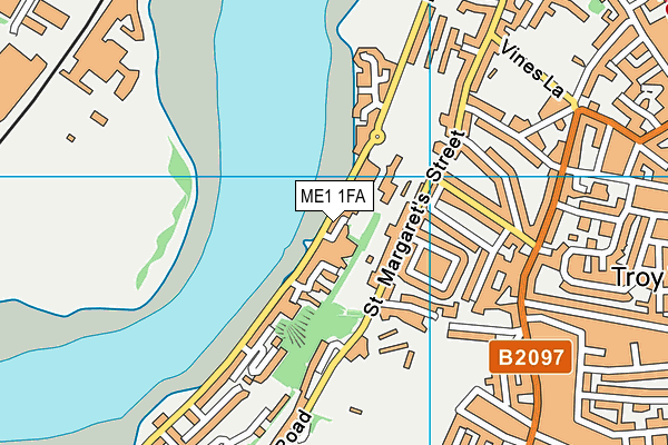 ME1 1FA map - OS VectorMap District (Ordnance Survey)
