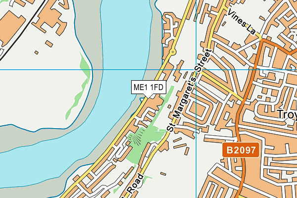 ME1 1FD map - OS VectorMap District (Ordnance Survey)