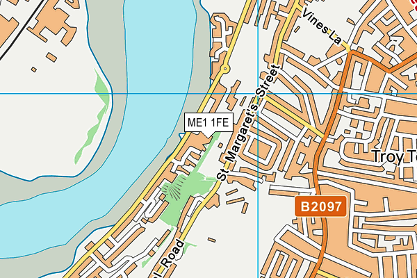 ME1 1FE map - OS VectorMap District (Ordnance Survey)