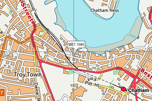 ME1 1HH map - OS VectorMap District (Ordnance Survey)