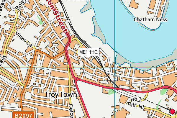 ME1 1HQ map - OS VectorMap District (Ordnance Survey)