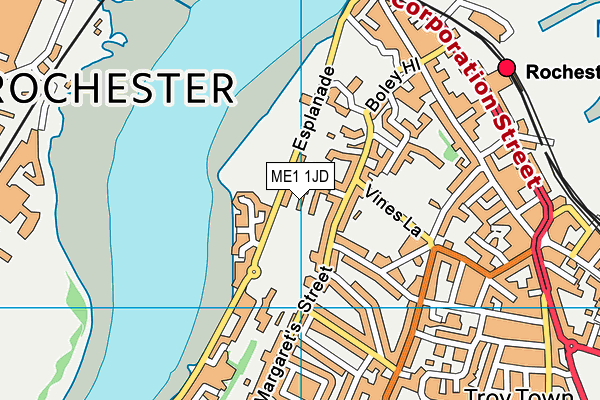 ME1 1JD map - OS VectorMap District (Ordnance Survey)