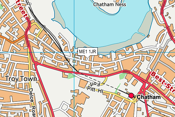 ME1 1JR map - OS VectorMap District (Ordnance Survey)