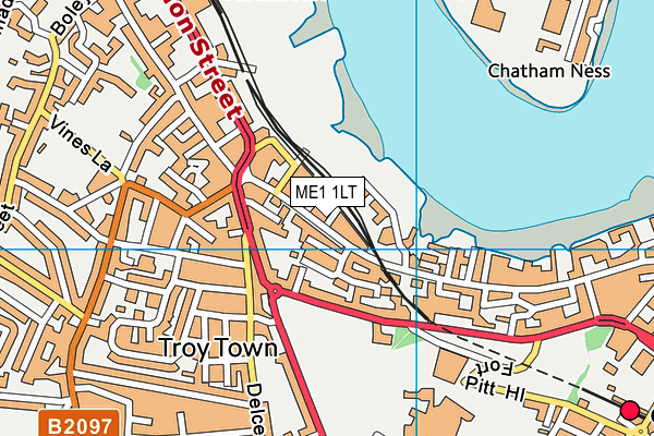 ME1 1LT map - OS VectorMap District (Ordnance Survey)